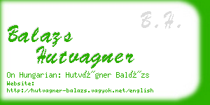 balazs hutvagner business card